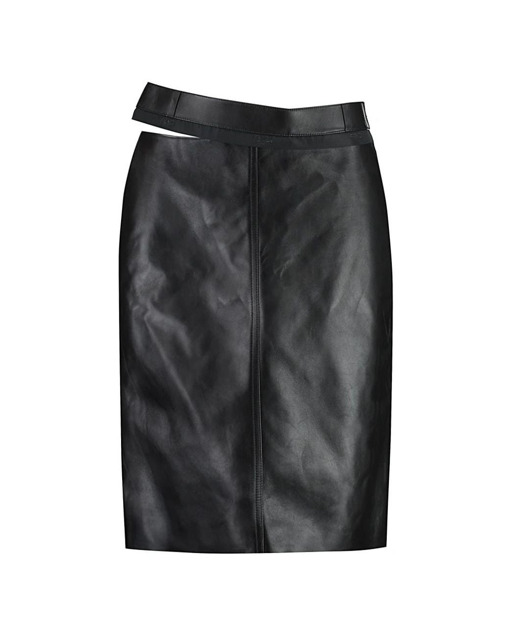 Fendi Black Leather Skirts