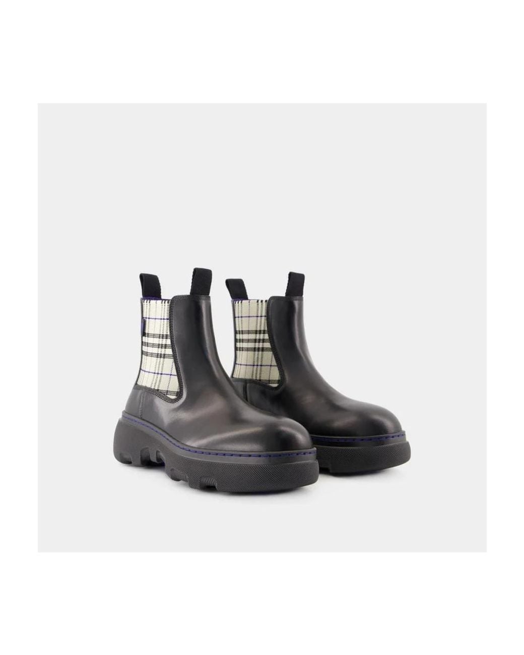 Burberry Gray Chelsea Boots