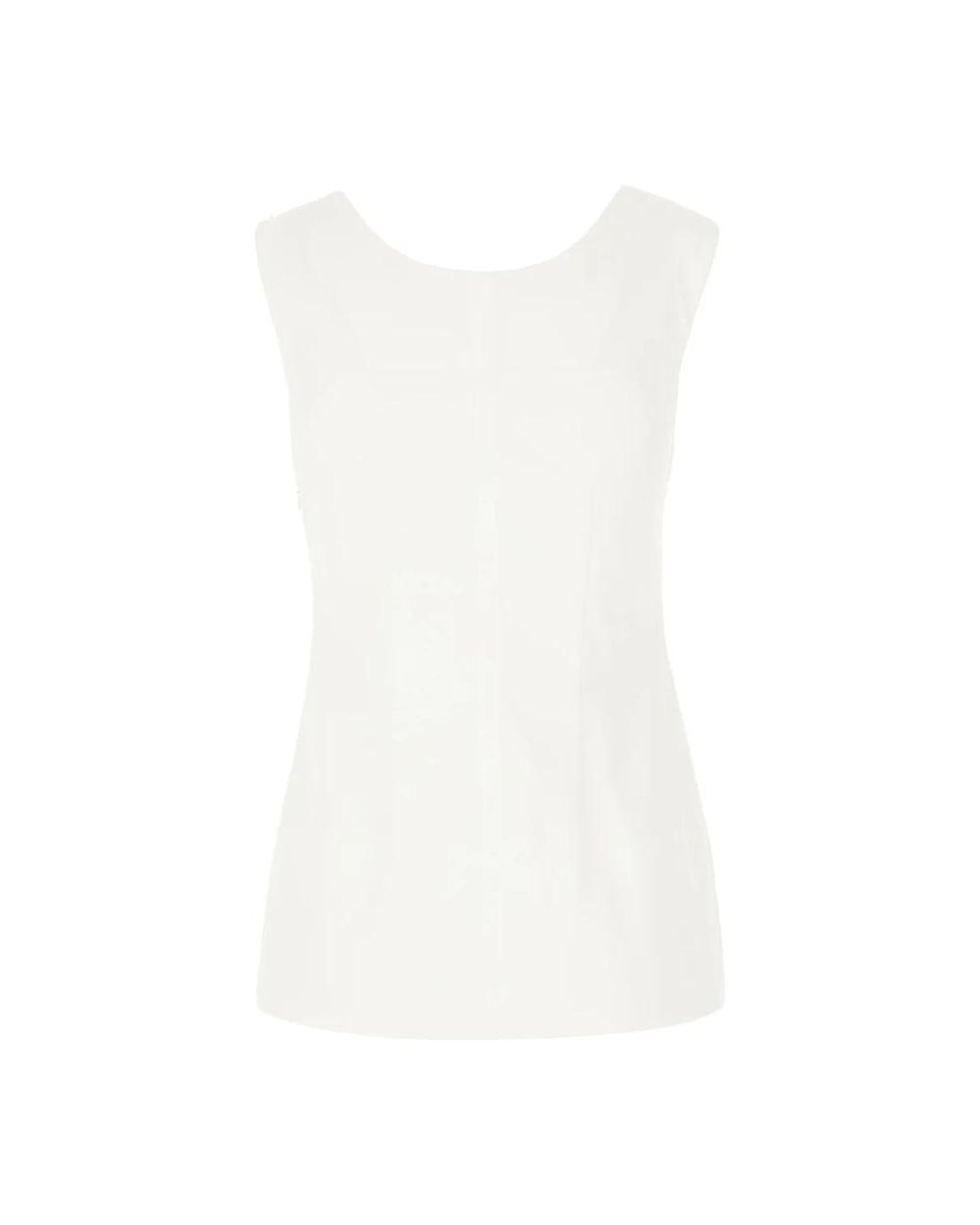 Sportmax White Sleeveless Tops