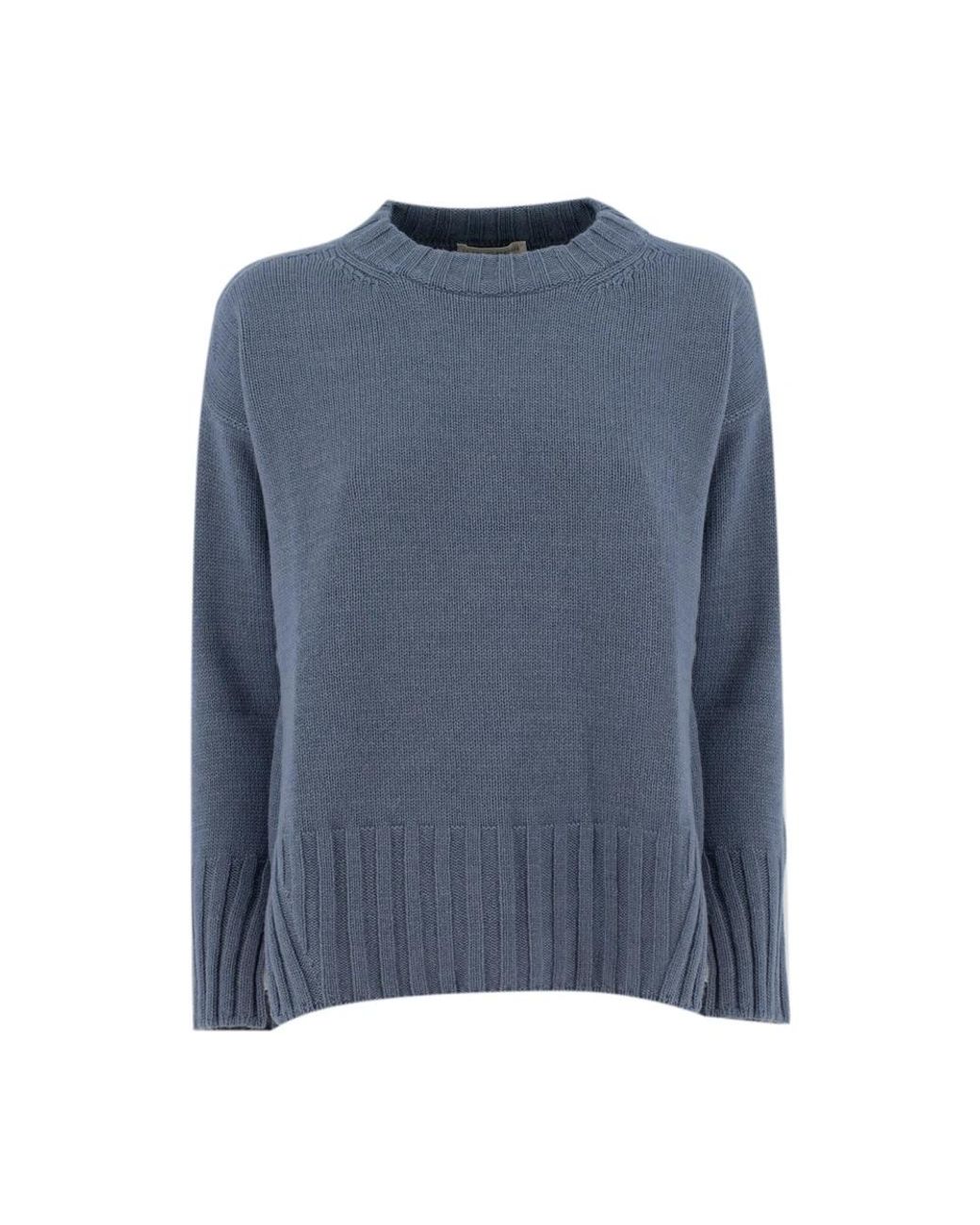 Le Tricot Perugia Blue Round-Neck Knitwear