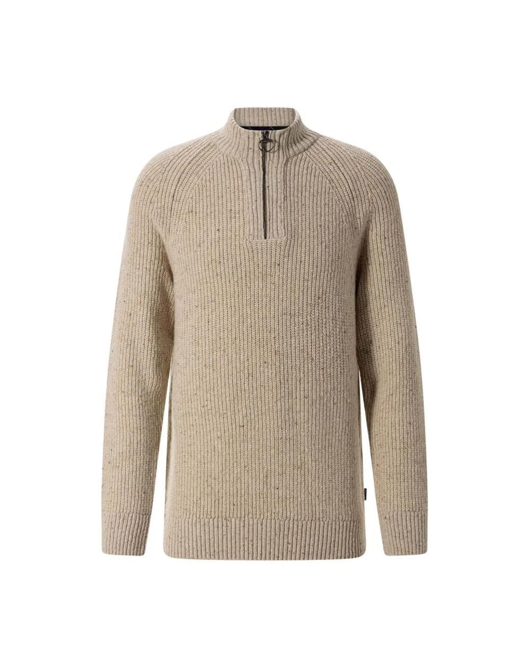 Barbour Half-Zip Troyer in het Natural voor heren