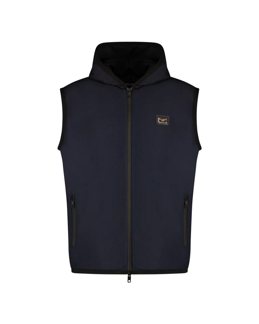 Dolce & Gabbana Jassen ,Blauw ,Katoen Sportief Vest Met Rits in het Blue voor heren