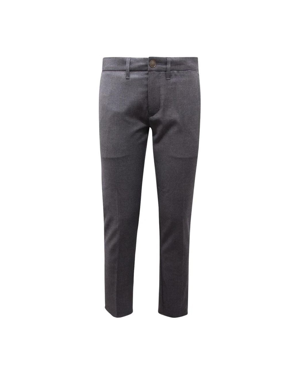 Siviglia Gray Slim-Fit Trousers for men