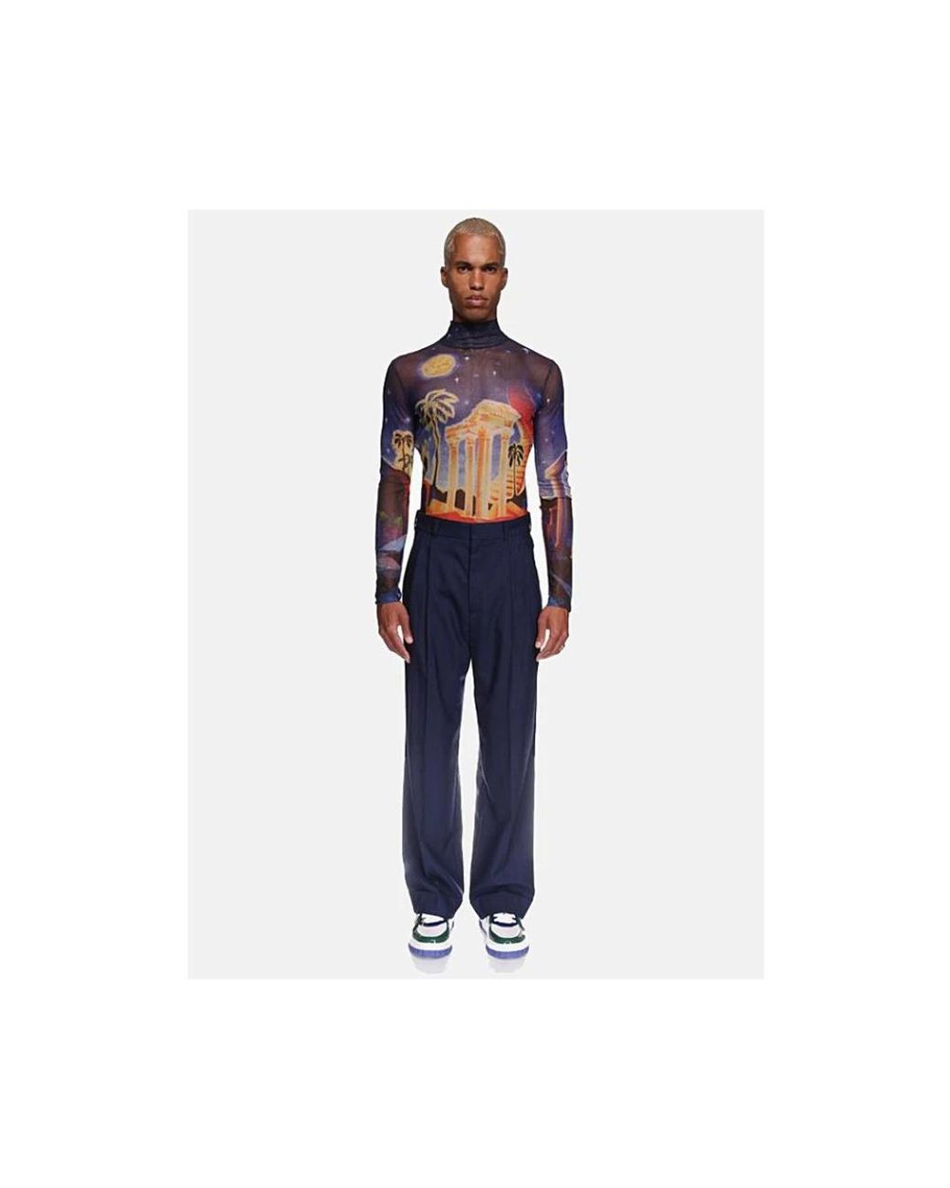 Casablanca Blue Wide Trousers for men