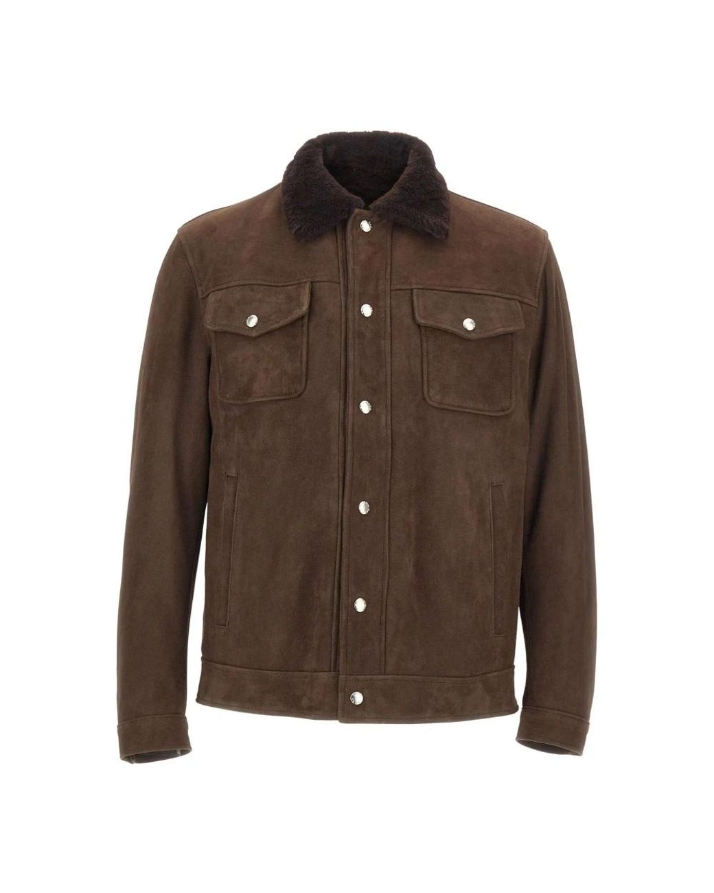 Barba Napoli Brown Leather Jackets for men