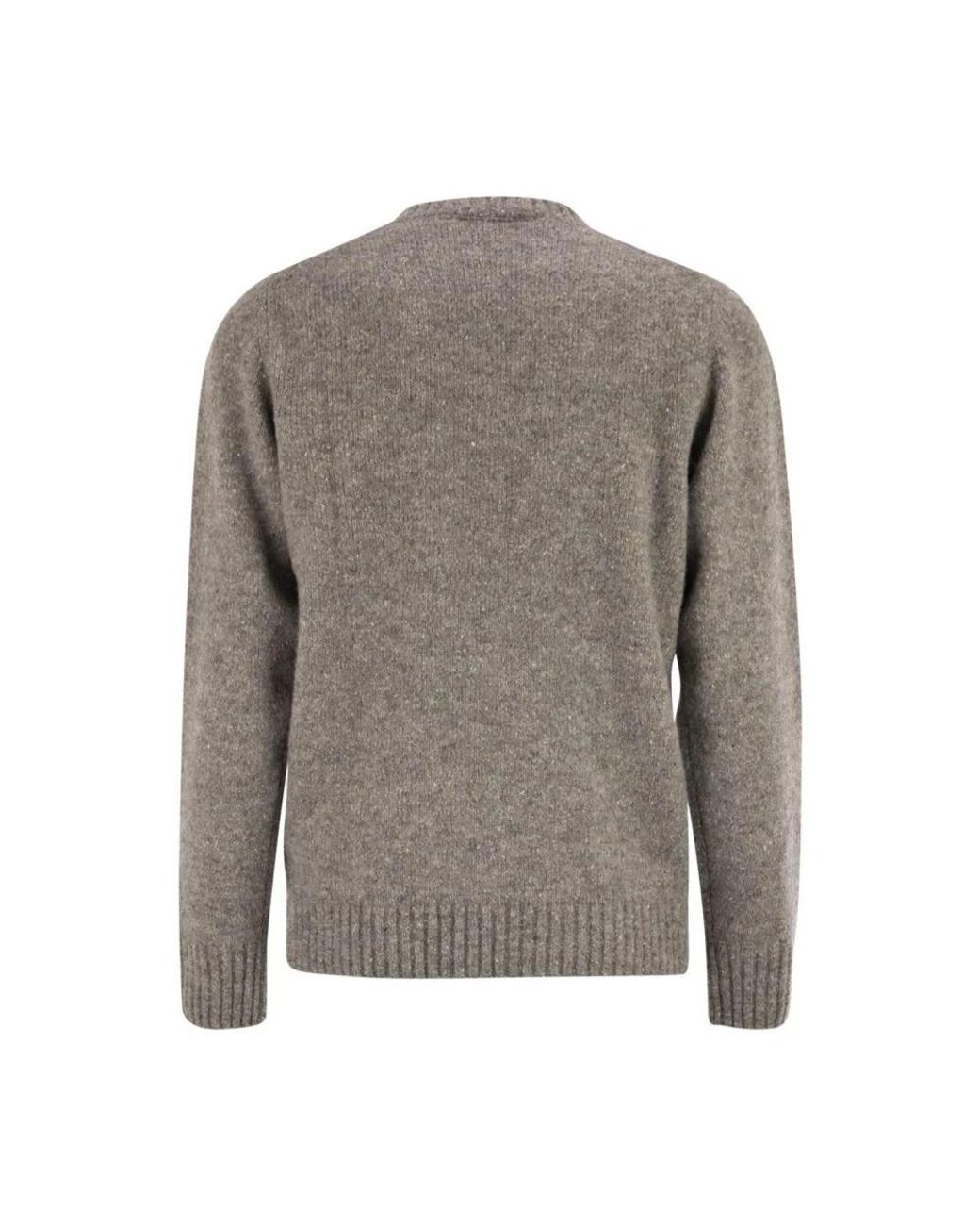 Peserico Gray Round-Neck Knitwear for men