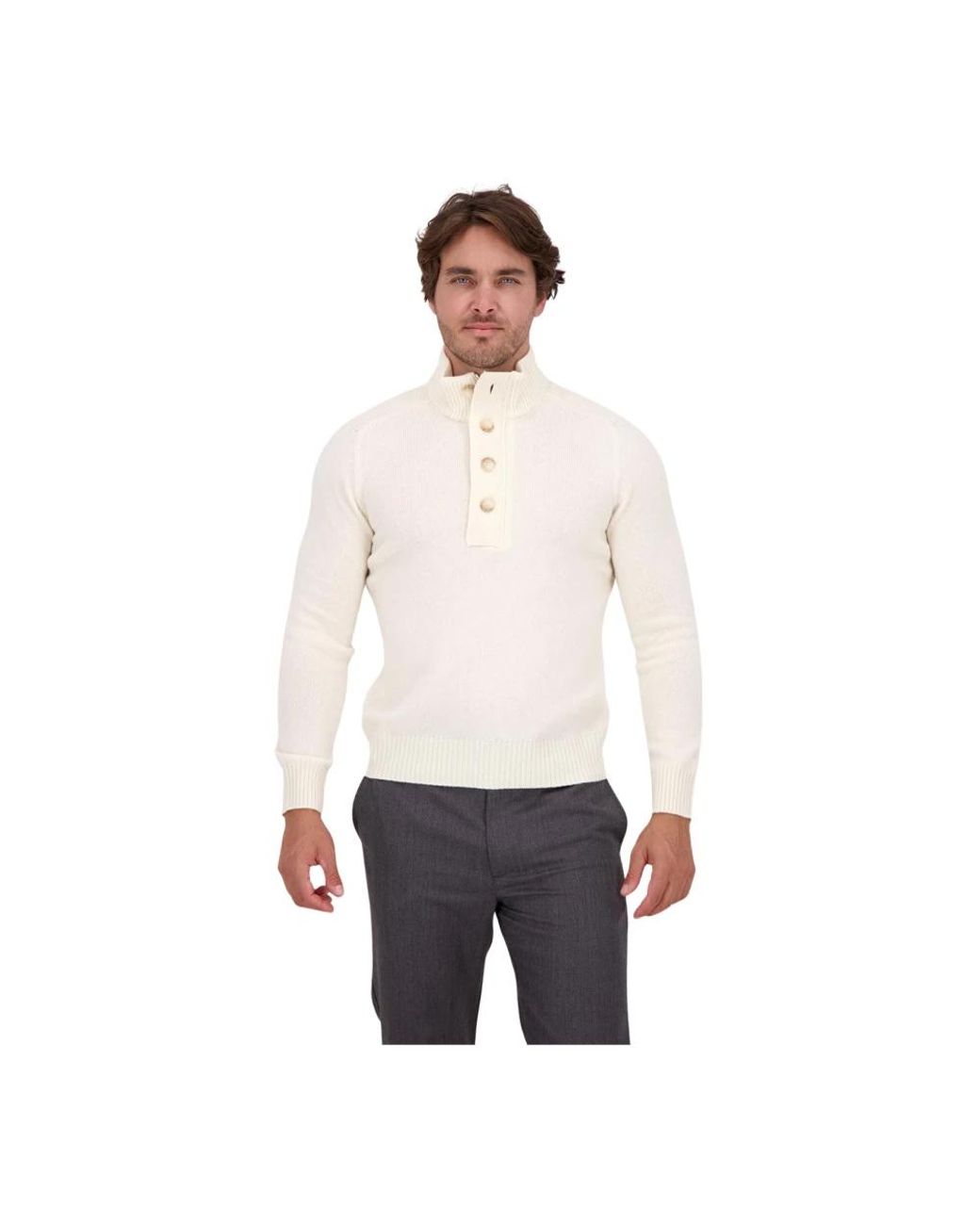 Gran Sasso White Turtlenecks for men