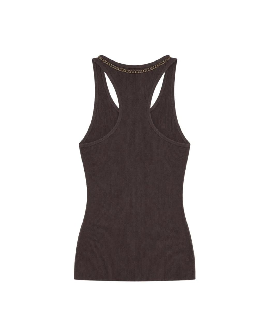 Elisabetta Franchi Brown Sleeveless Tops