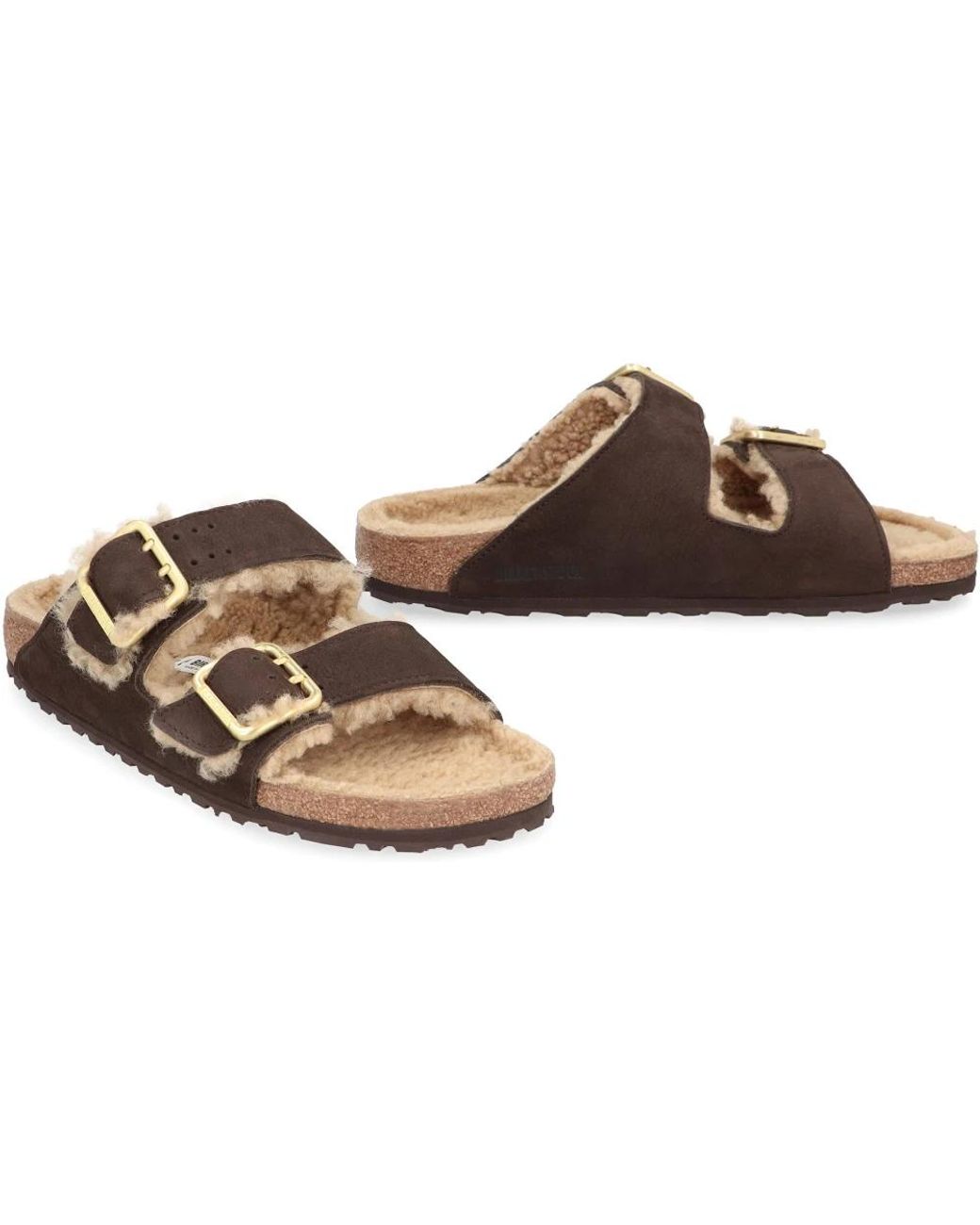 Birkenstock Brown Sliders for men