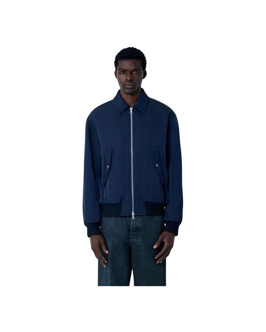 Dries Van Noten Blue Zip-Throughs for men