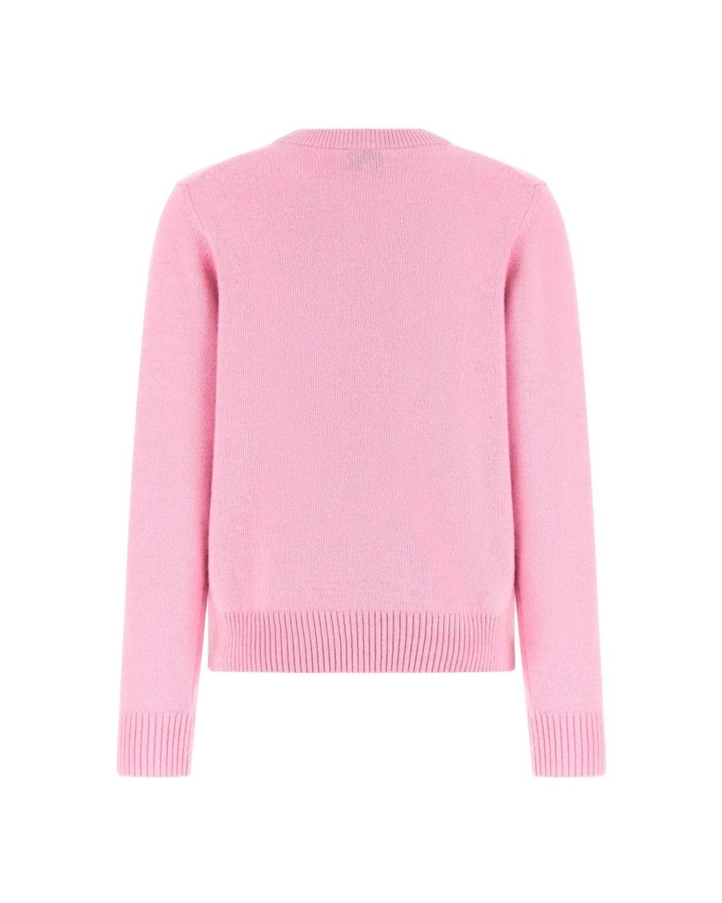 Ganni Pink Round-Neck Knitwear