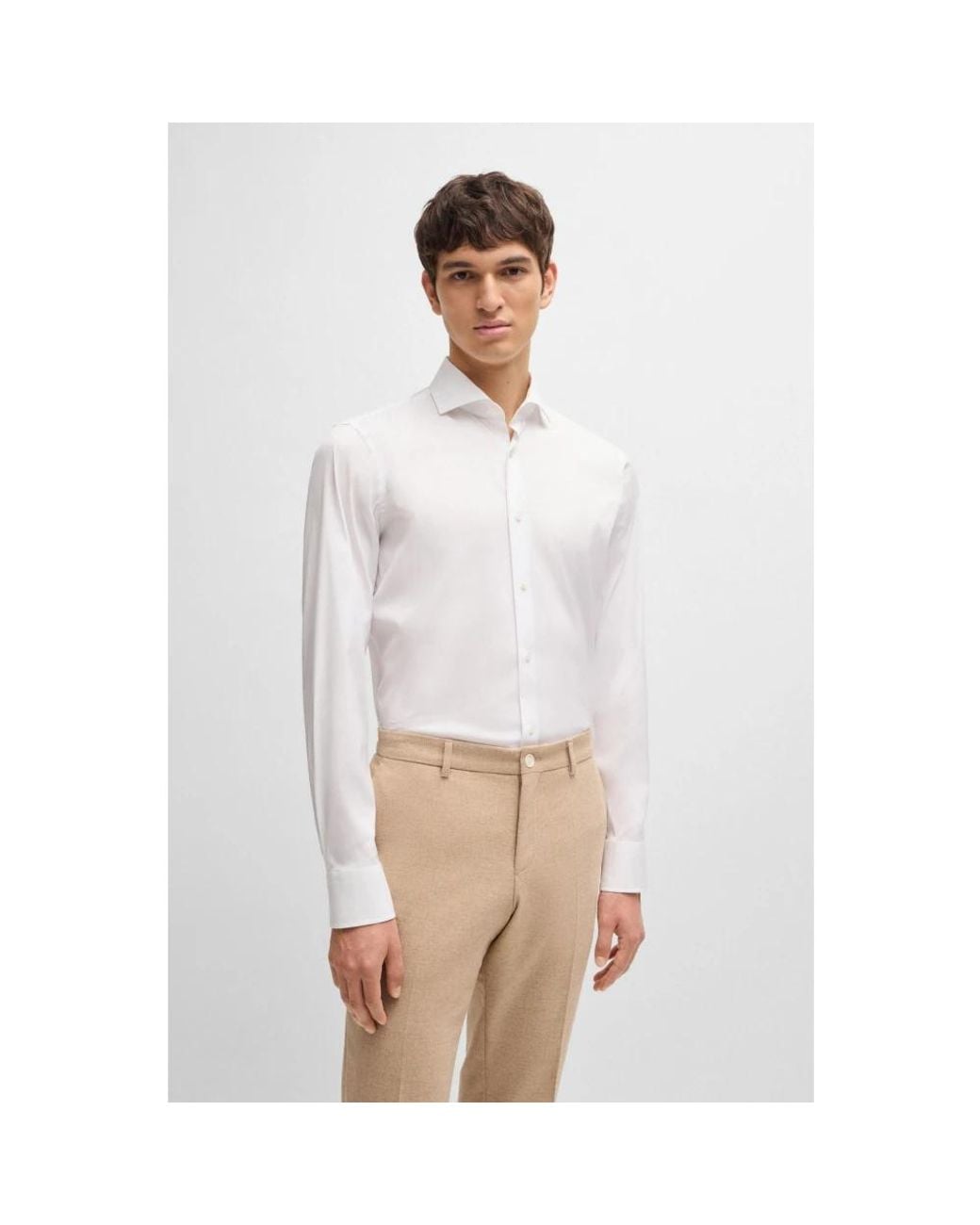 Boss White Formal Shirts for men