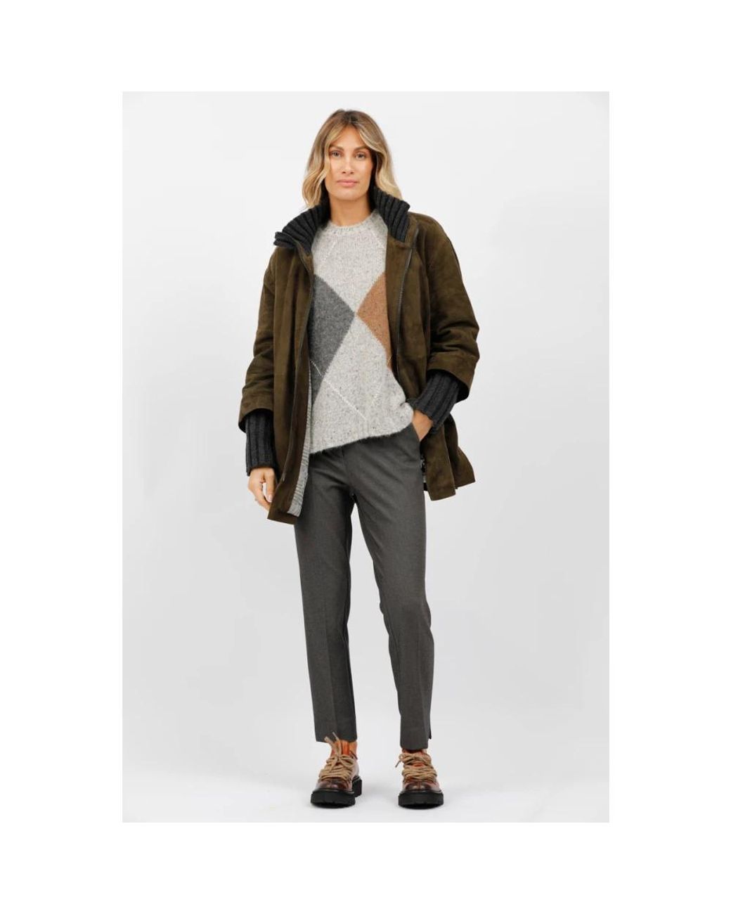 Via Masini 80 Black Cropped Trousers