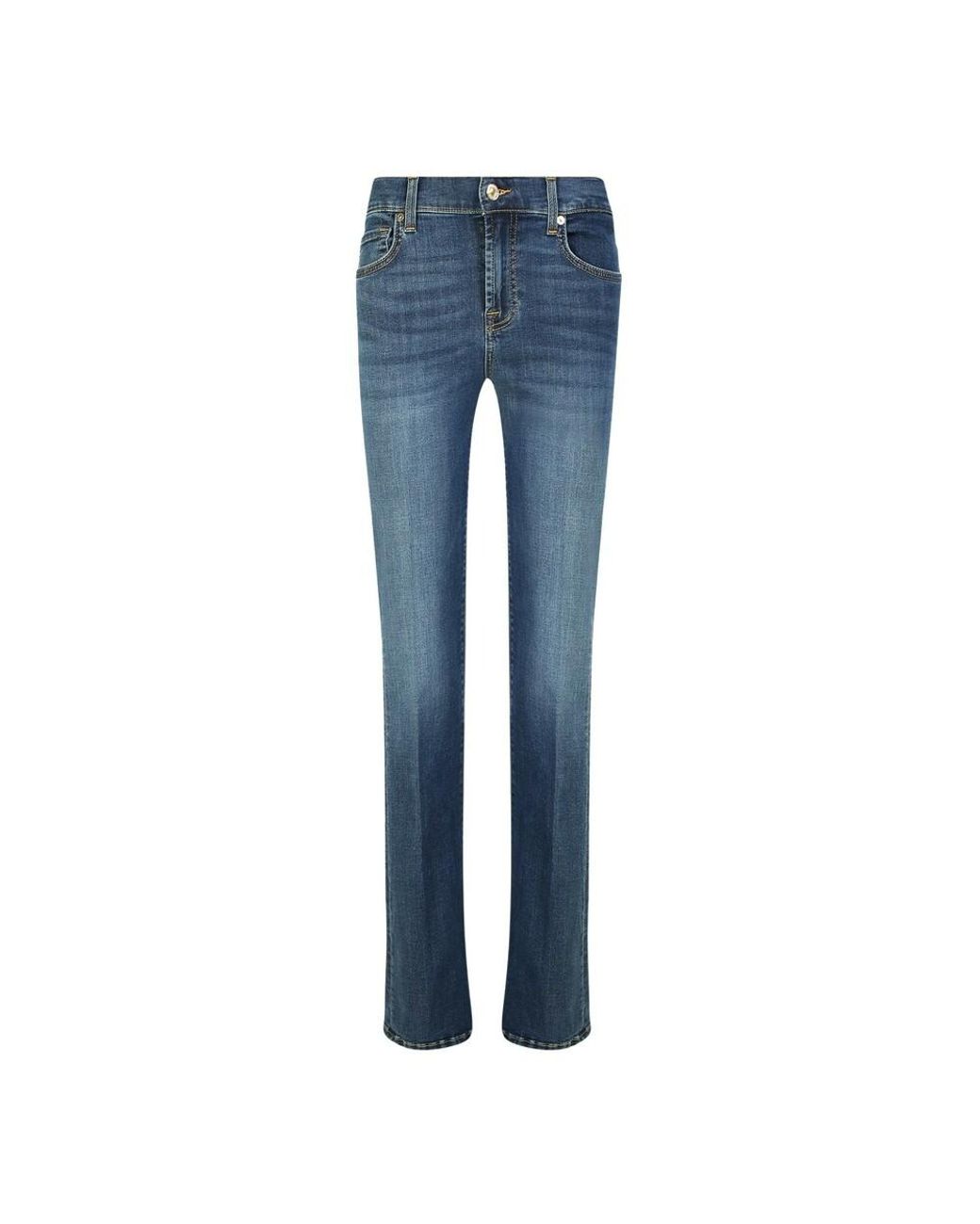 Mode Jeans Jeans taille haute 7 For All Mankind Jeans taille haute bleu style d\u00e9contract\u00e9 