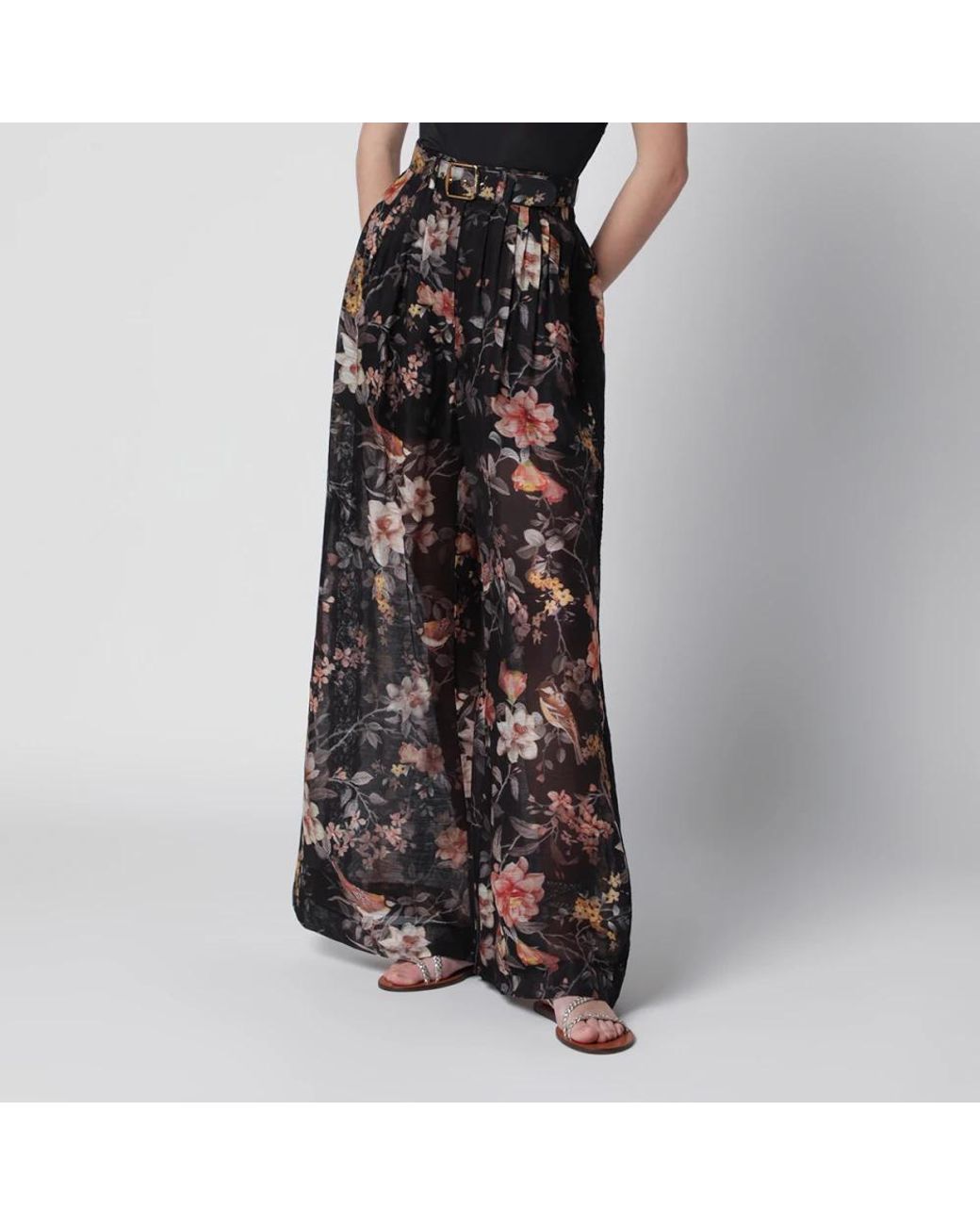 Zimmermann Black Wide Trousers