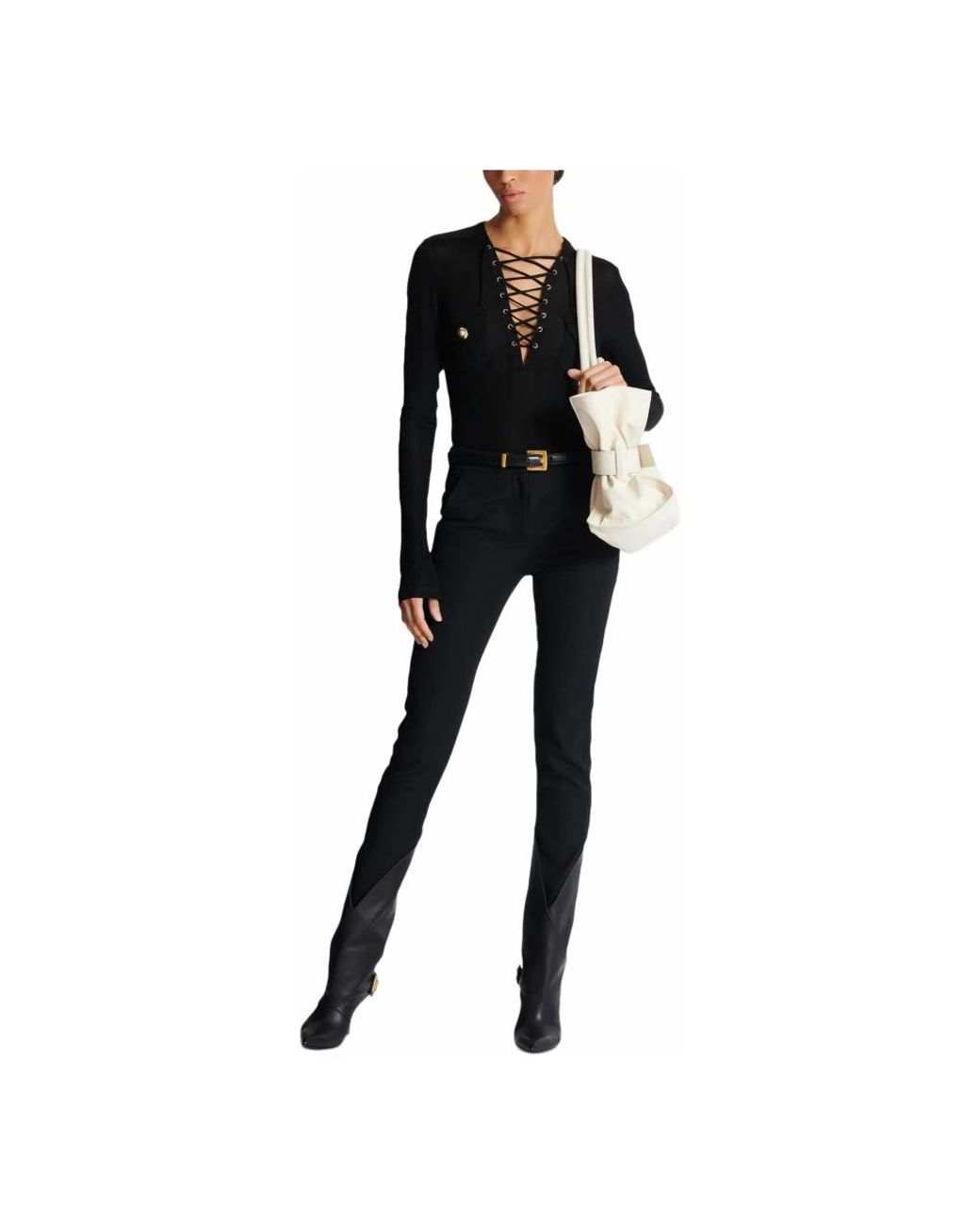 Balmain Black Long Sleeve T-Shirts
