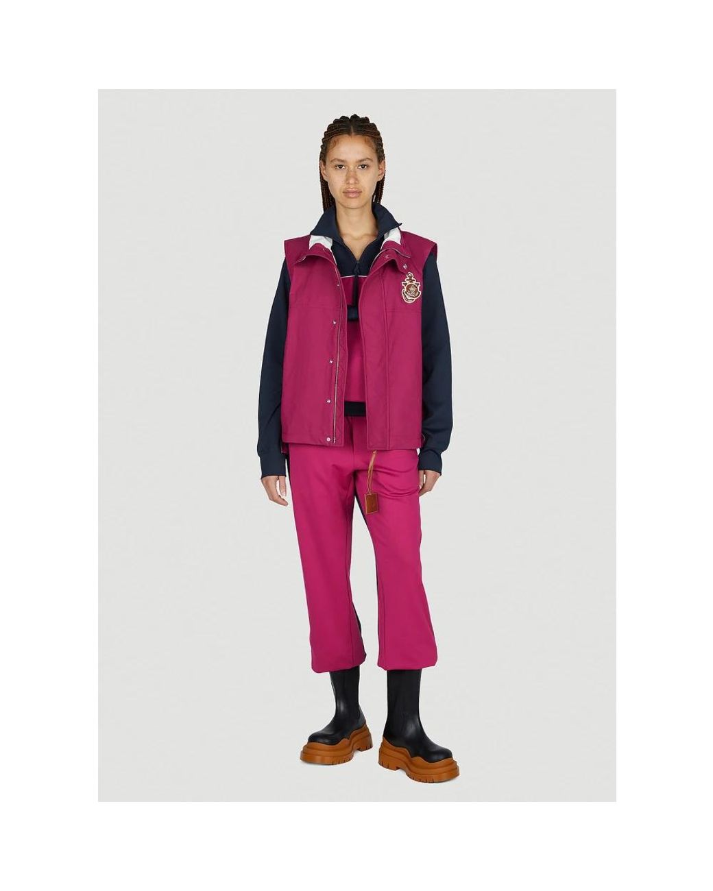 Moncler Pink Straight Trousers