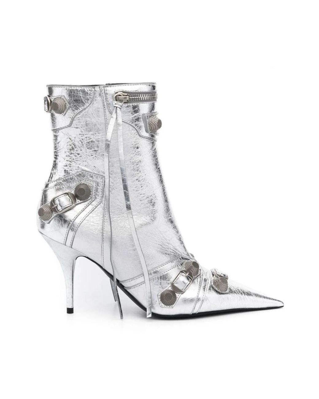 Balenciaga Gray Heeled Boots