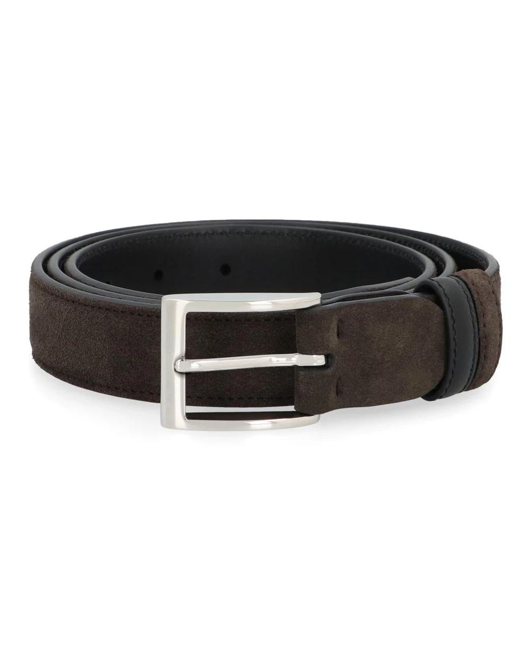 Hogan Accessoires ,Bruin ,Suède Omkeerbare Suède Riem Met Gesp in het Black voor heren