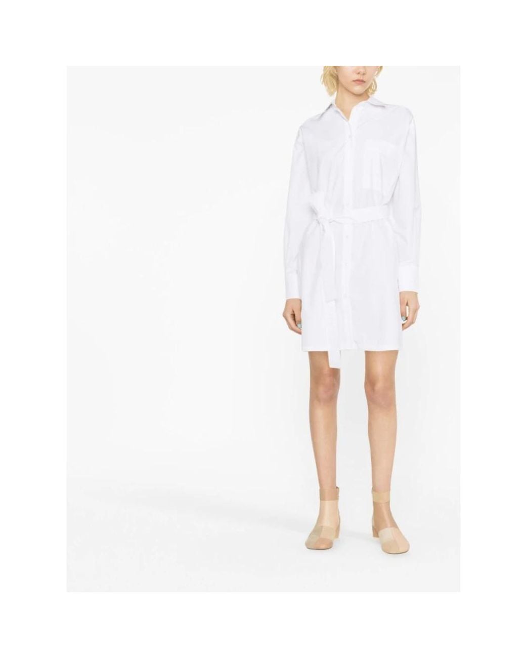 Sportmax White Shirt Dresses