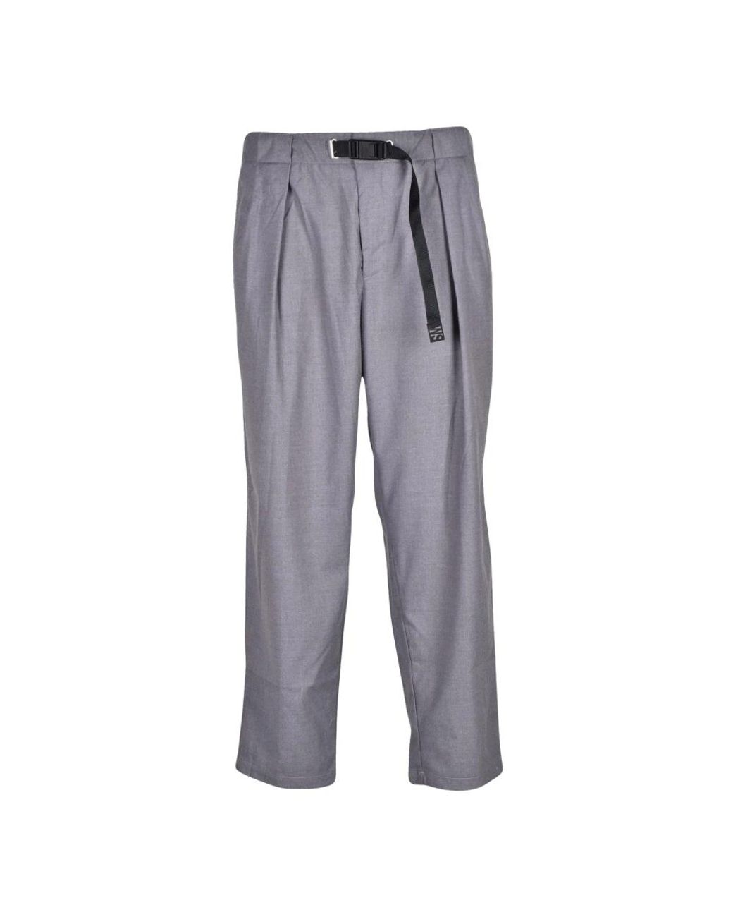 White Sand Gray Straight Trousers for men