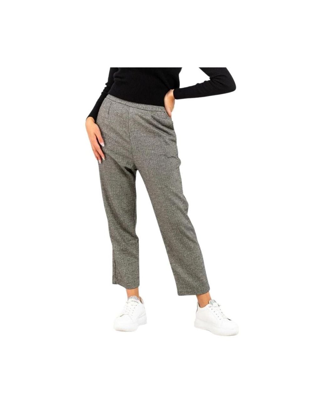 Gas Black Cropped Trousers
