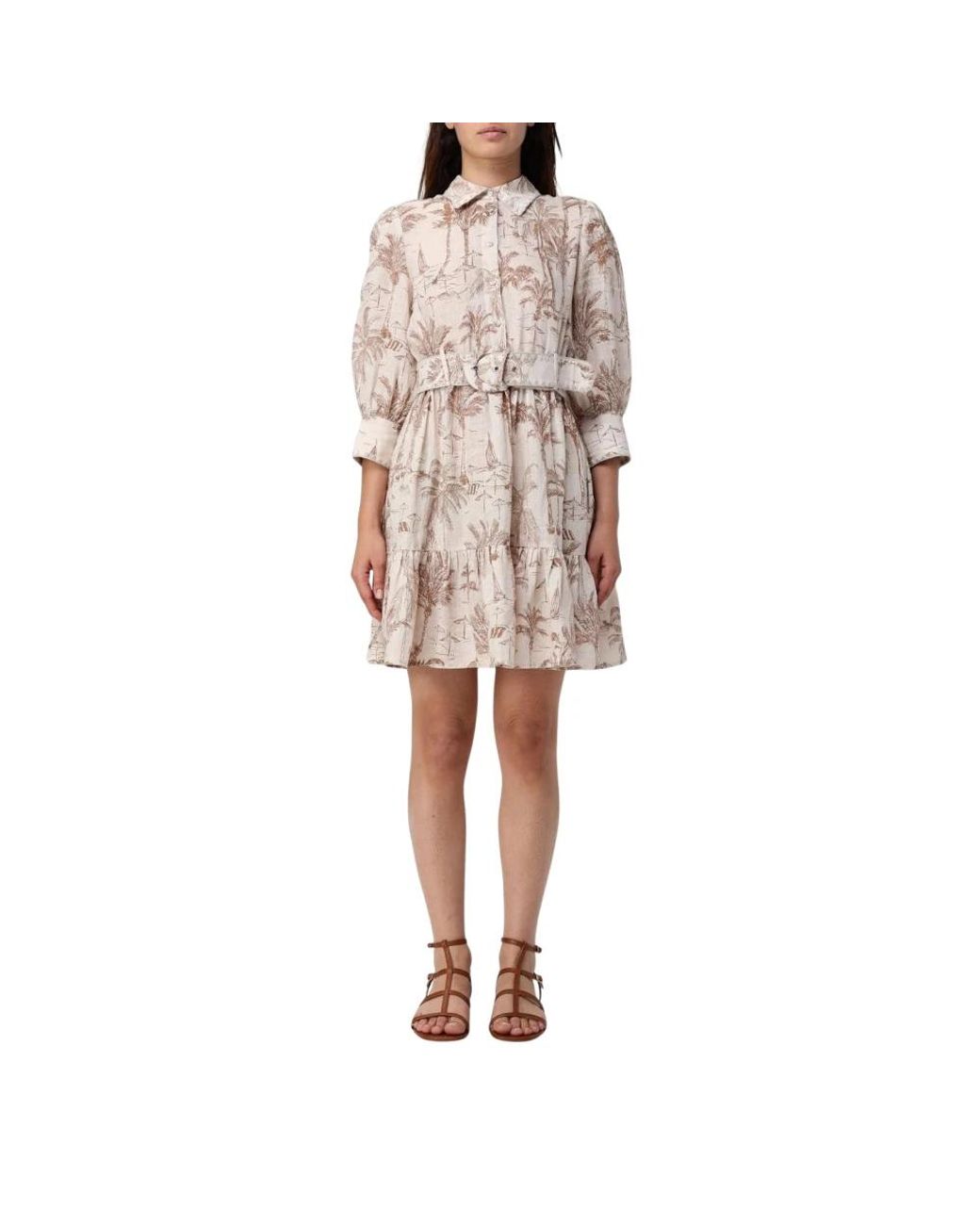 Mc2 Saint Barth Natural Short Dresses
