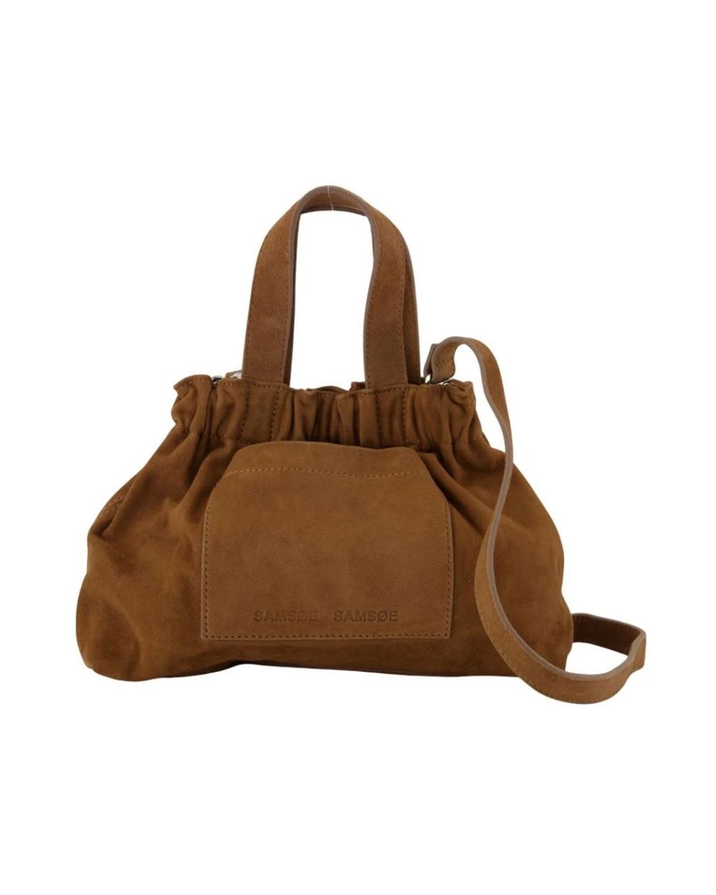 Samsøe & Samsøe Tassen ,Bruin ,Leer Bruin Leren Midi-Tas in het Brown