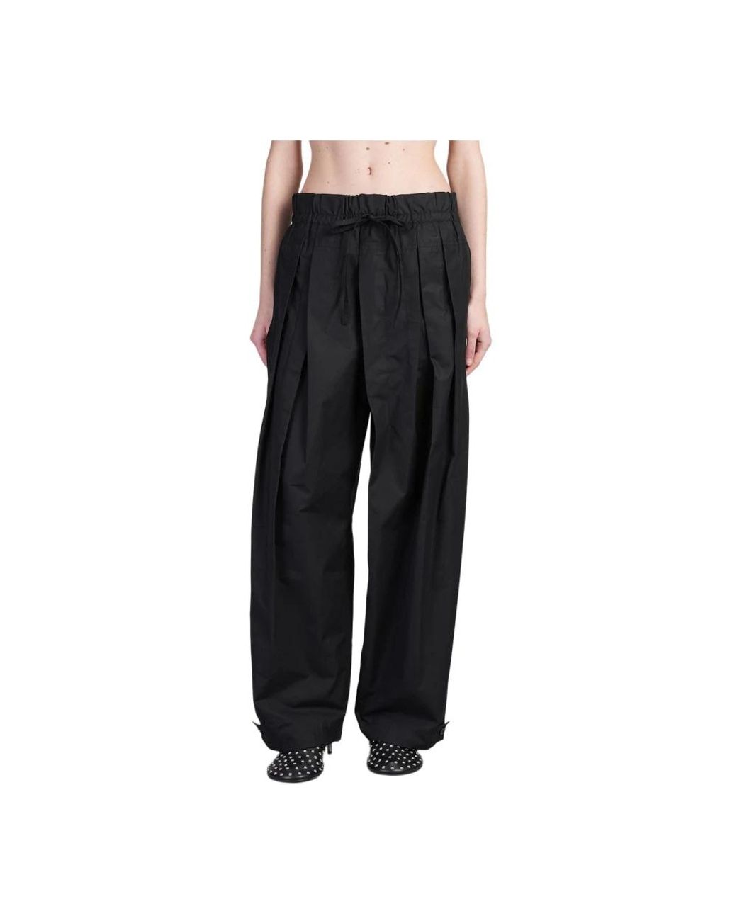 Jil Sander Black Wide Trousers