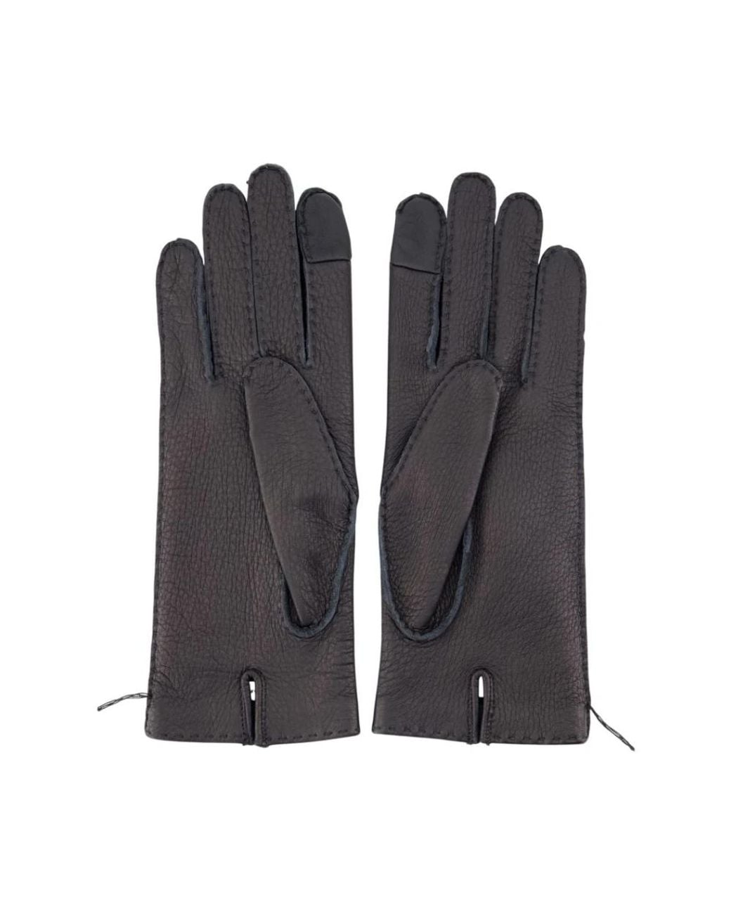 AMI Black Lederhandschuhe