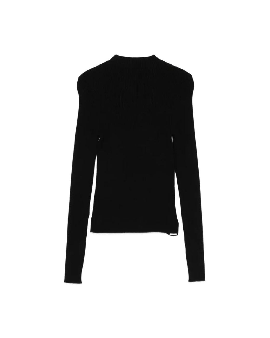 MSGM Black Gerippter Stretch-Pullover