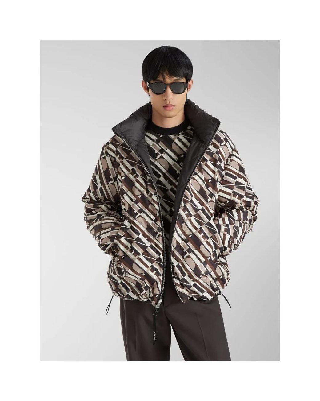 Fendi Rundhalspullover in Black für Herren