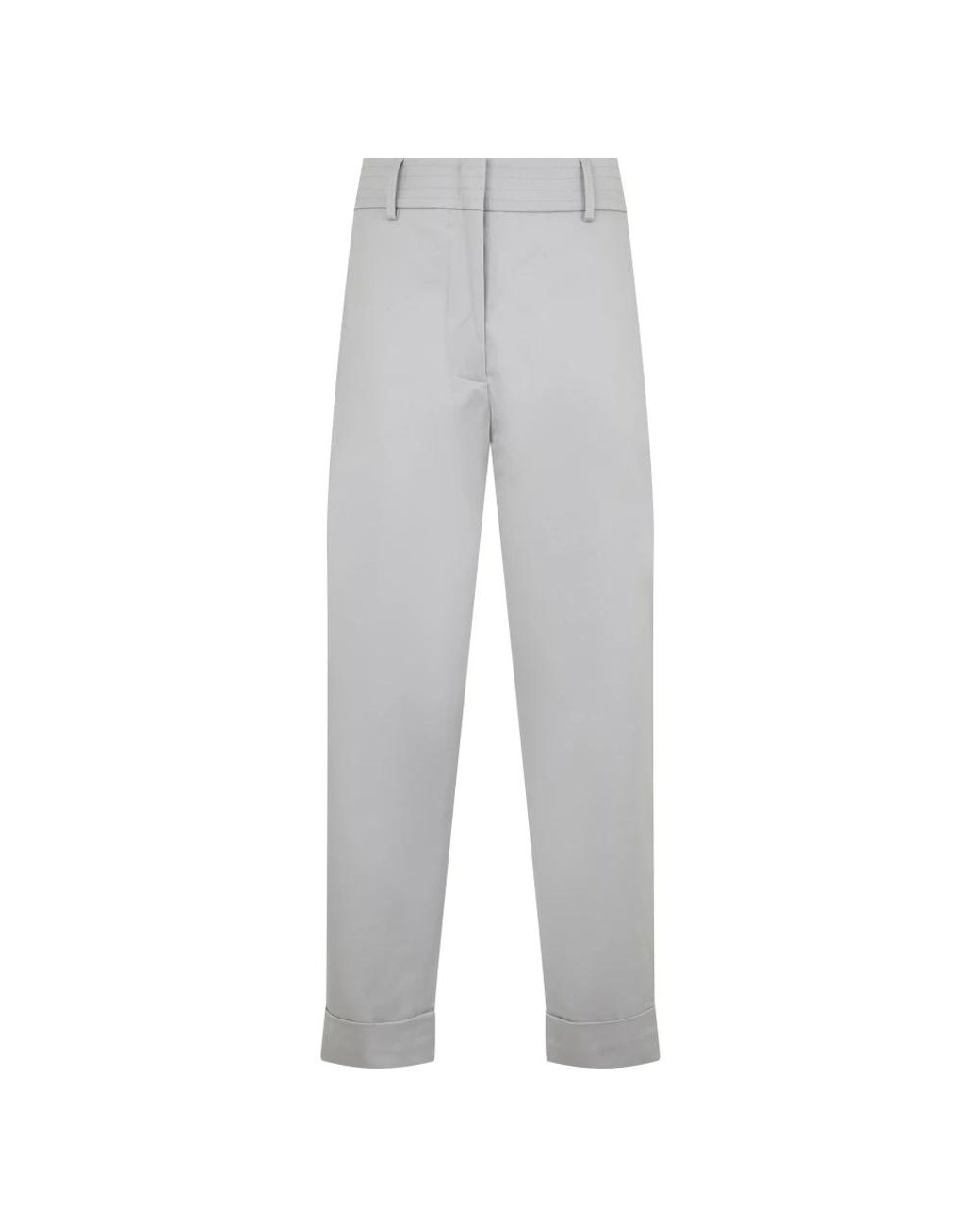 Moorer Gray Cropped Trousers