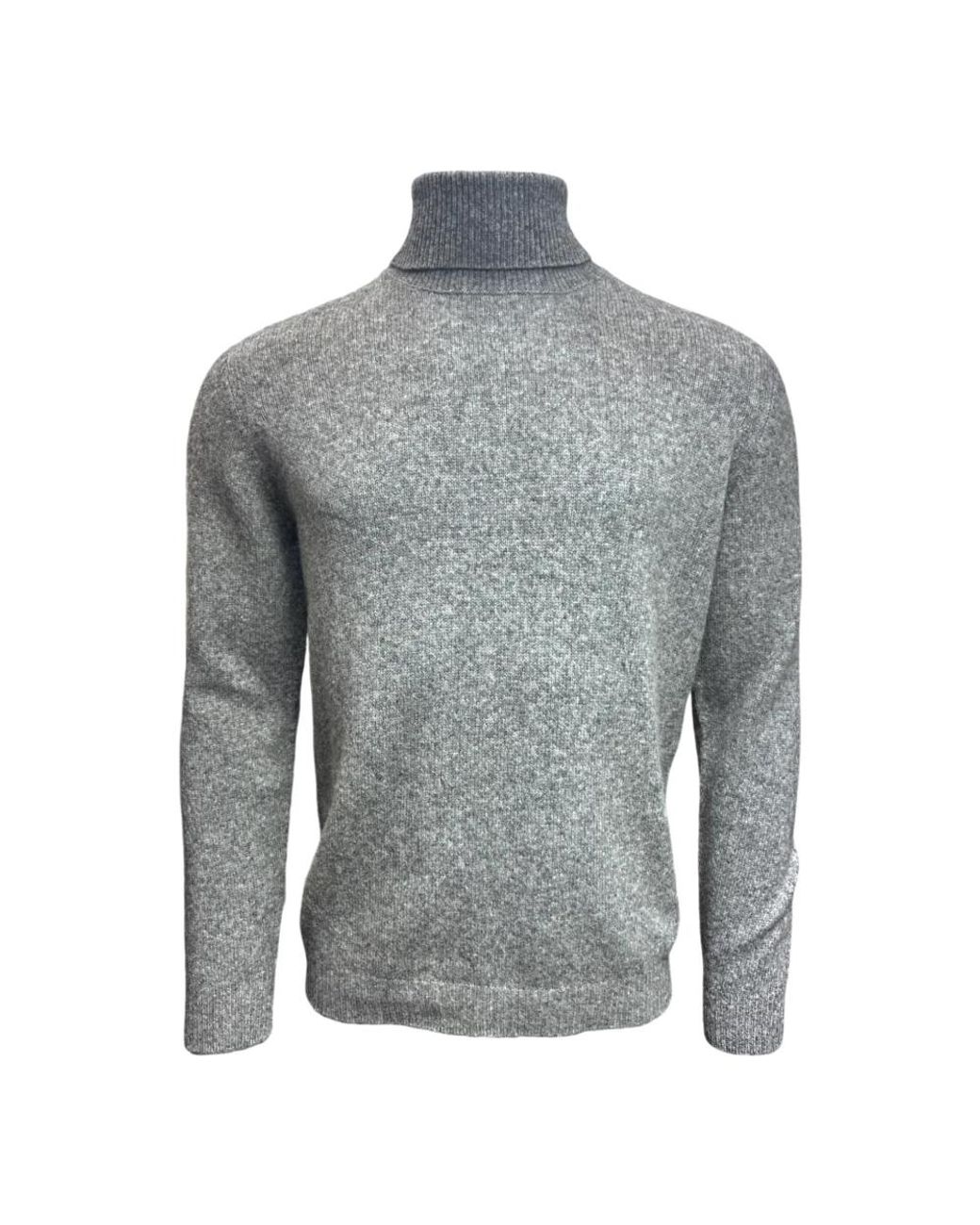 Roberto Collina Truien & Vesten ,Grijs ,Wol Merino Baby-Kameel Coltrui Trui Grijs in het Gray voor heren