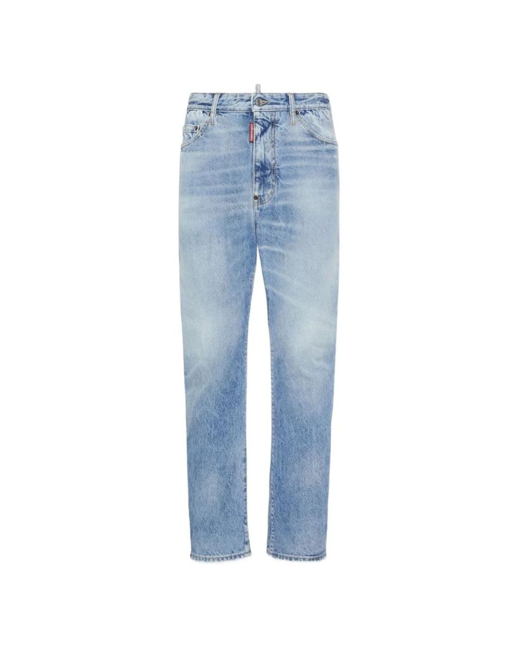 DSquared² Jeans ,Blauw ,Denim Blauwe Denim Jeans Met Whiskering Effect in het Blue voor heren
