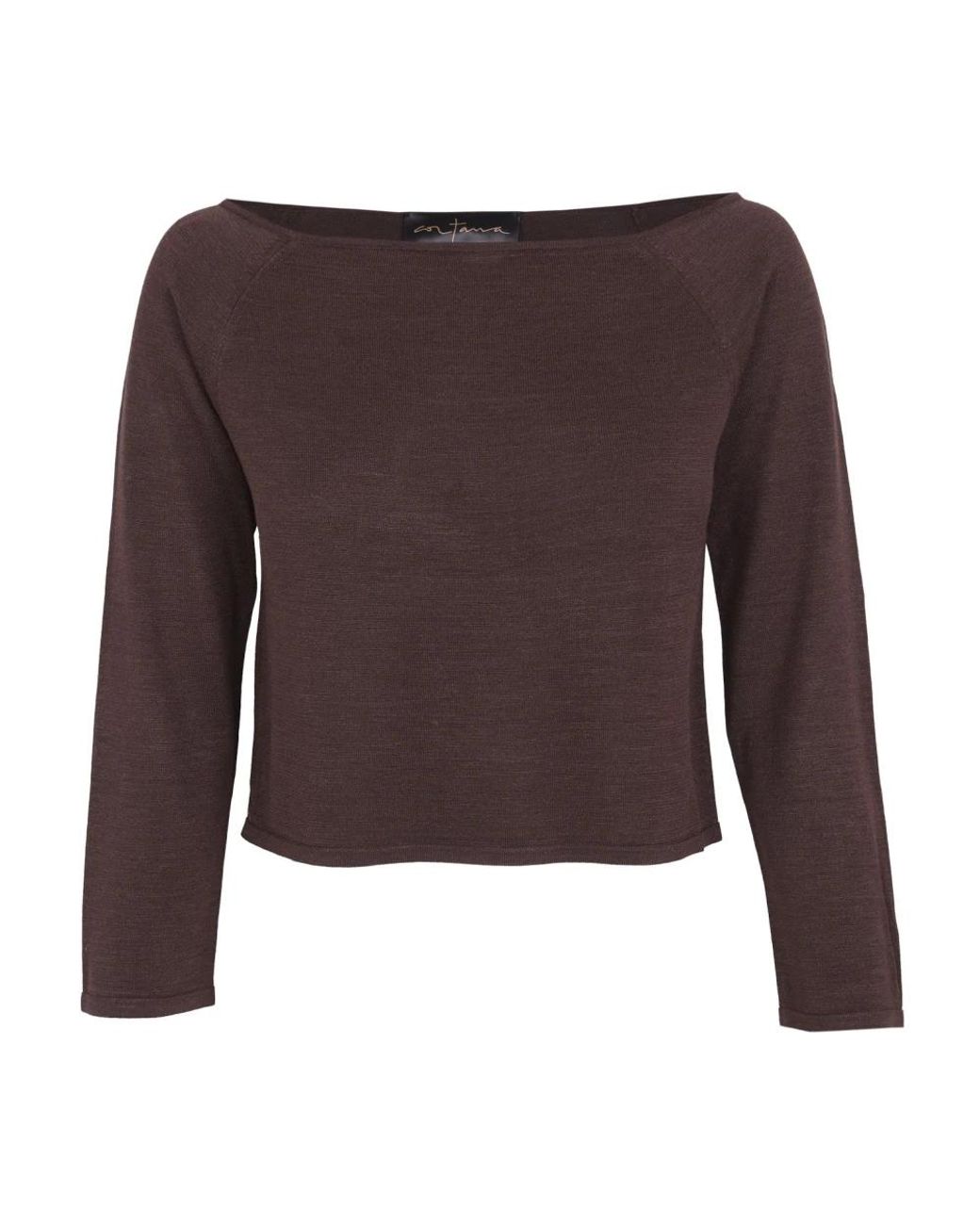 Cortana Brown Round-Neck Knitwear