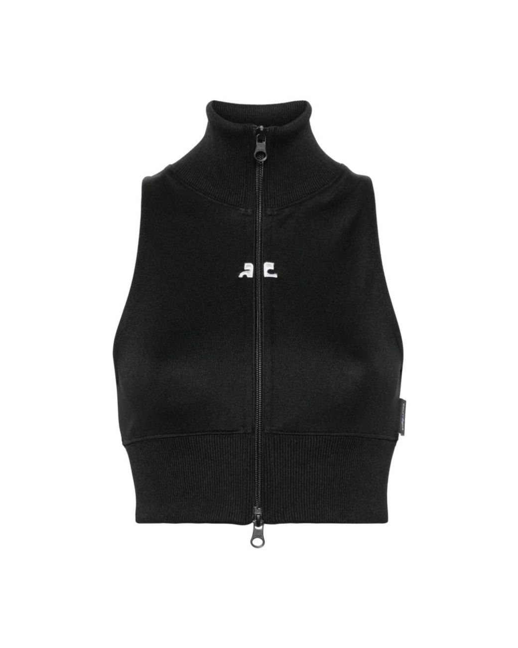 Courreges Truien & Vesten ,Zwart ,Turtleneck Trui in het Black