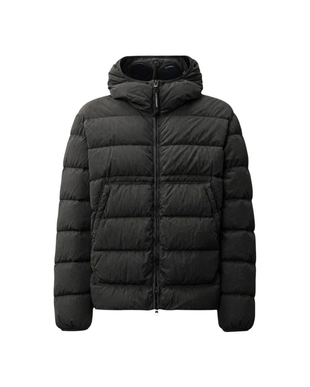 C P Company Black Winter Jackets for men