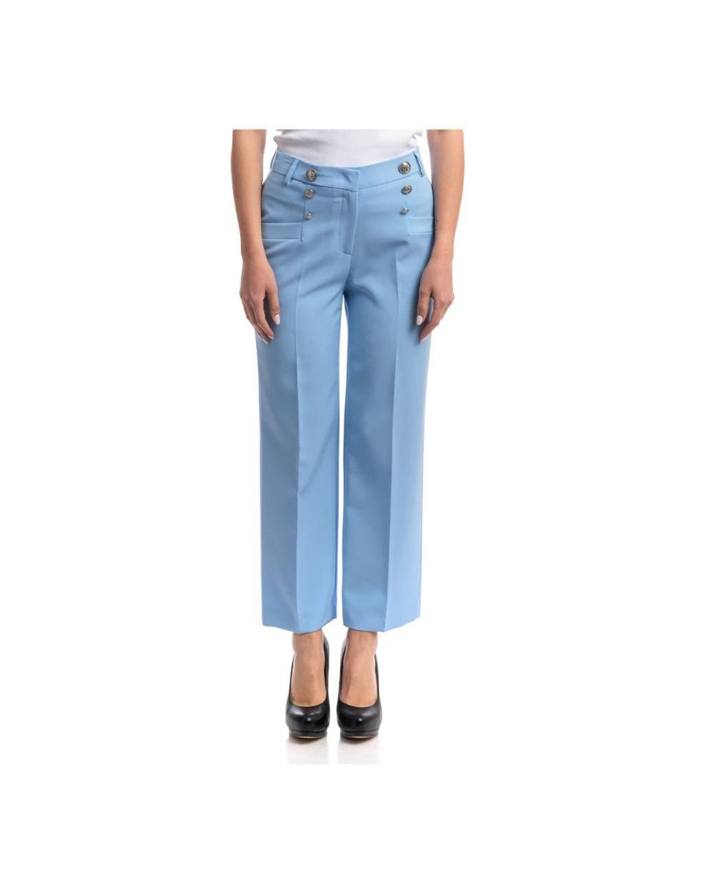 Liu Jo Straight Trousers in het Blue