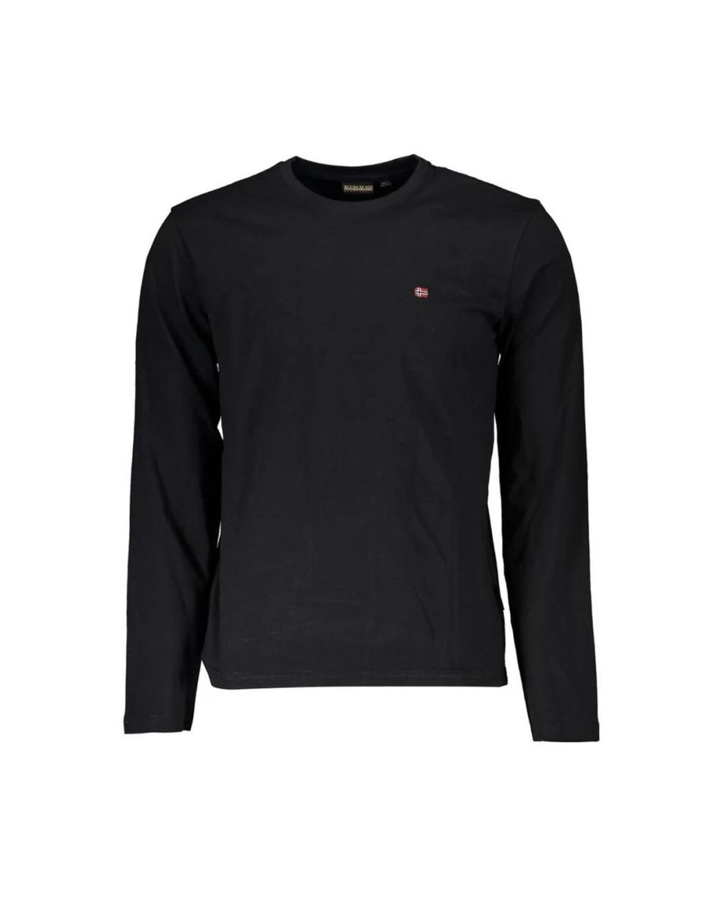 Napapijri Black Long Sleeve T-Shirts for men