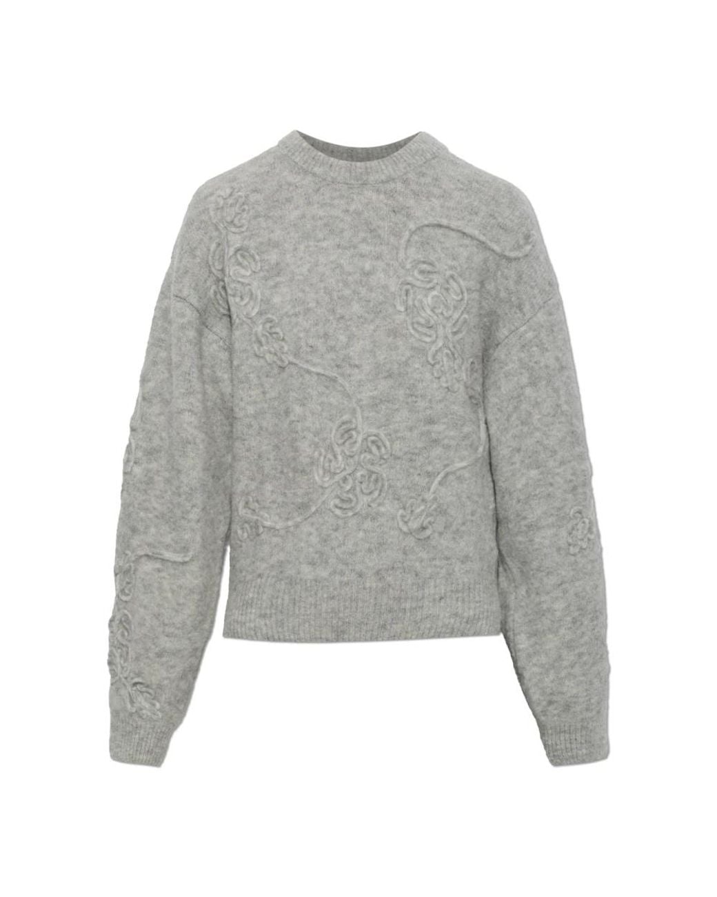 ROTATE BIRGER CHRISTENSEN Gray Round-Neck Knitwear