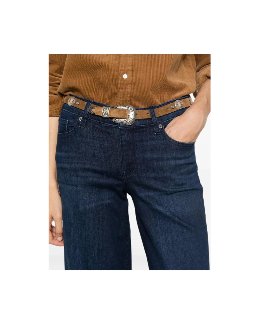 FRAME Blue Wide Jeans