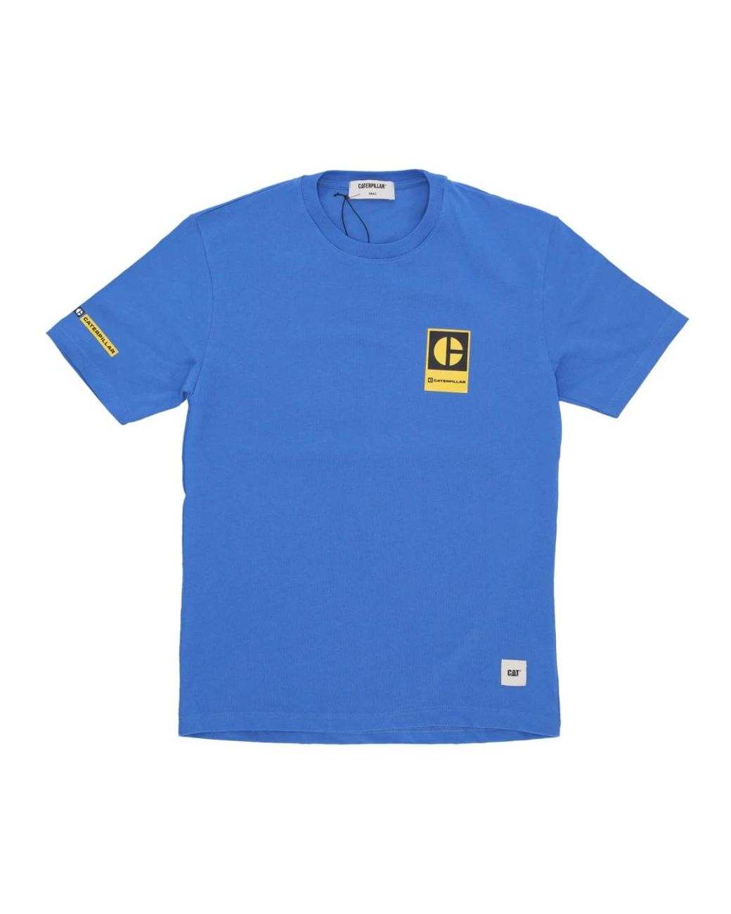 Caterpillar Tops ,Blauw ,Block C Logo Tee Skydiver in het Blue voor heren