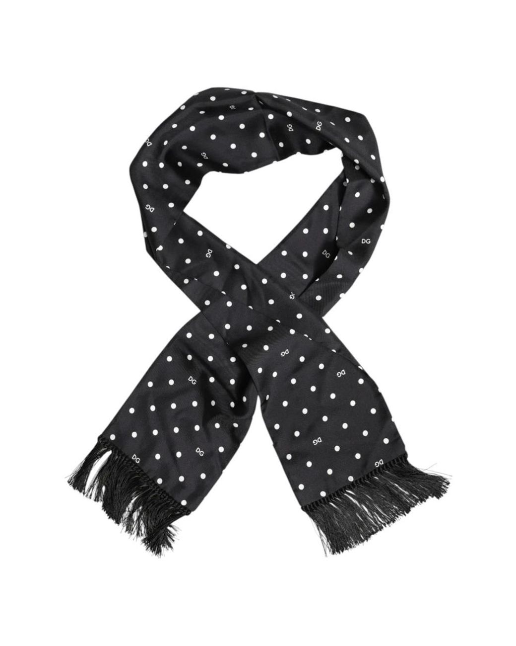 Dolce & Gabbana Black Silk Scarves