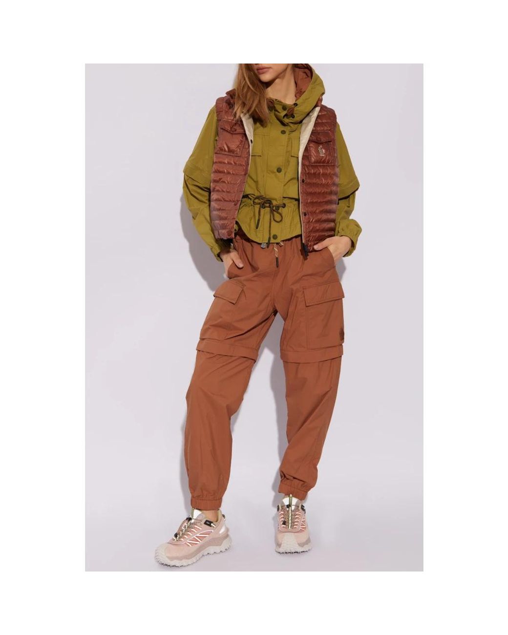 Wide Trousers Moncler de color Brown