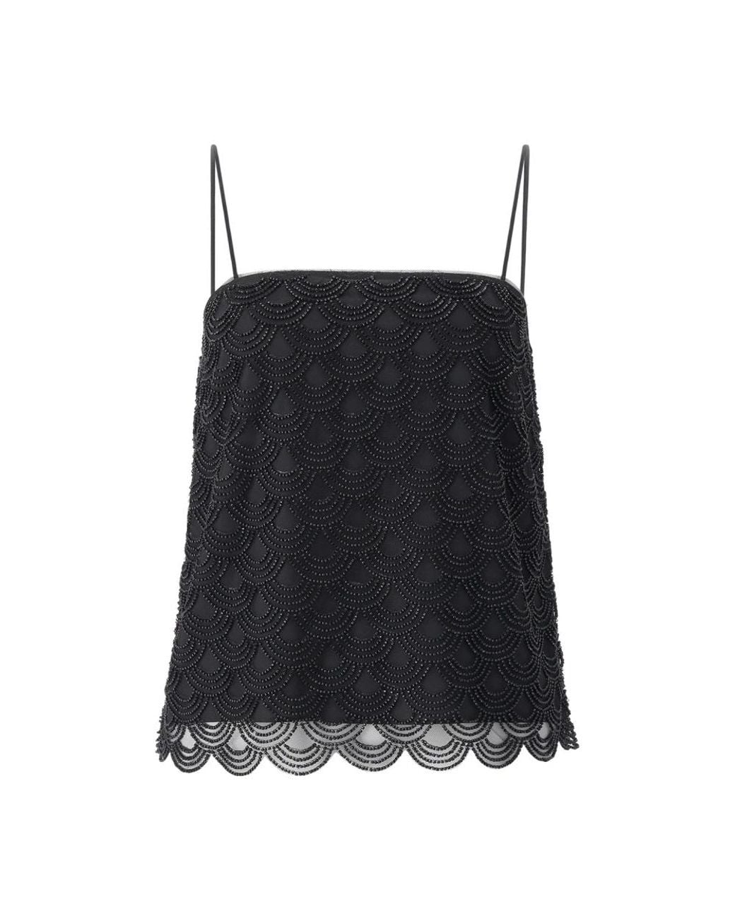 ROTATE BIRGER CHRISTENSEN Black Sleeveless Tops