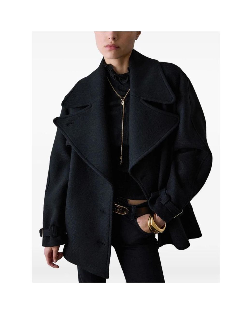 Liu Jo Black Belted Coats
