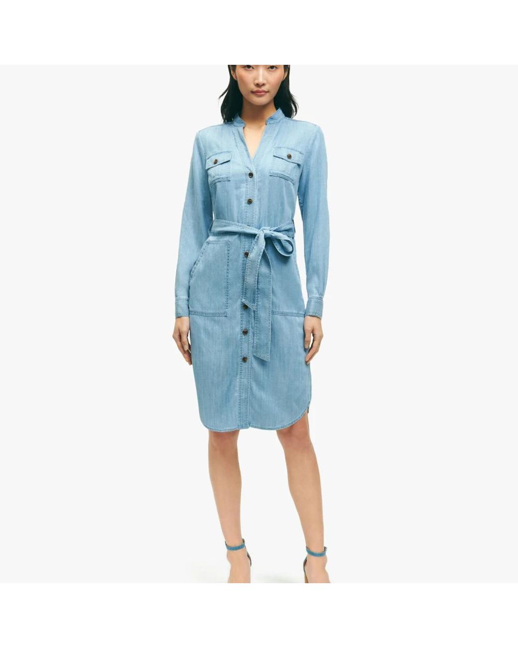 Brooks Brothers Blue Shirt Dresses