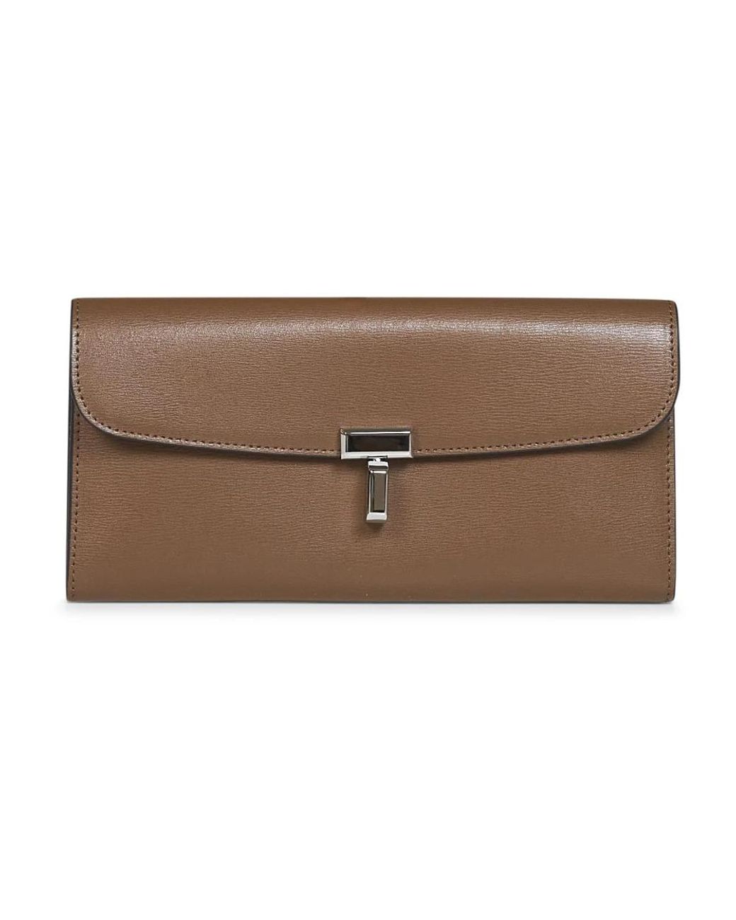 Totême Brown T-Lock Geldbörse
