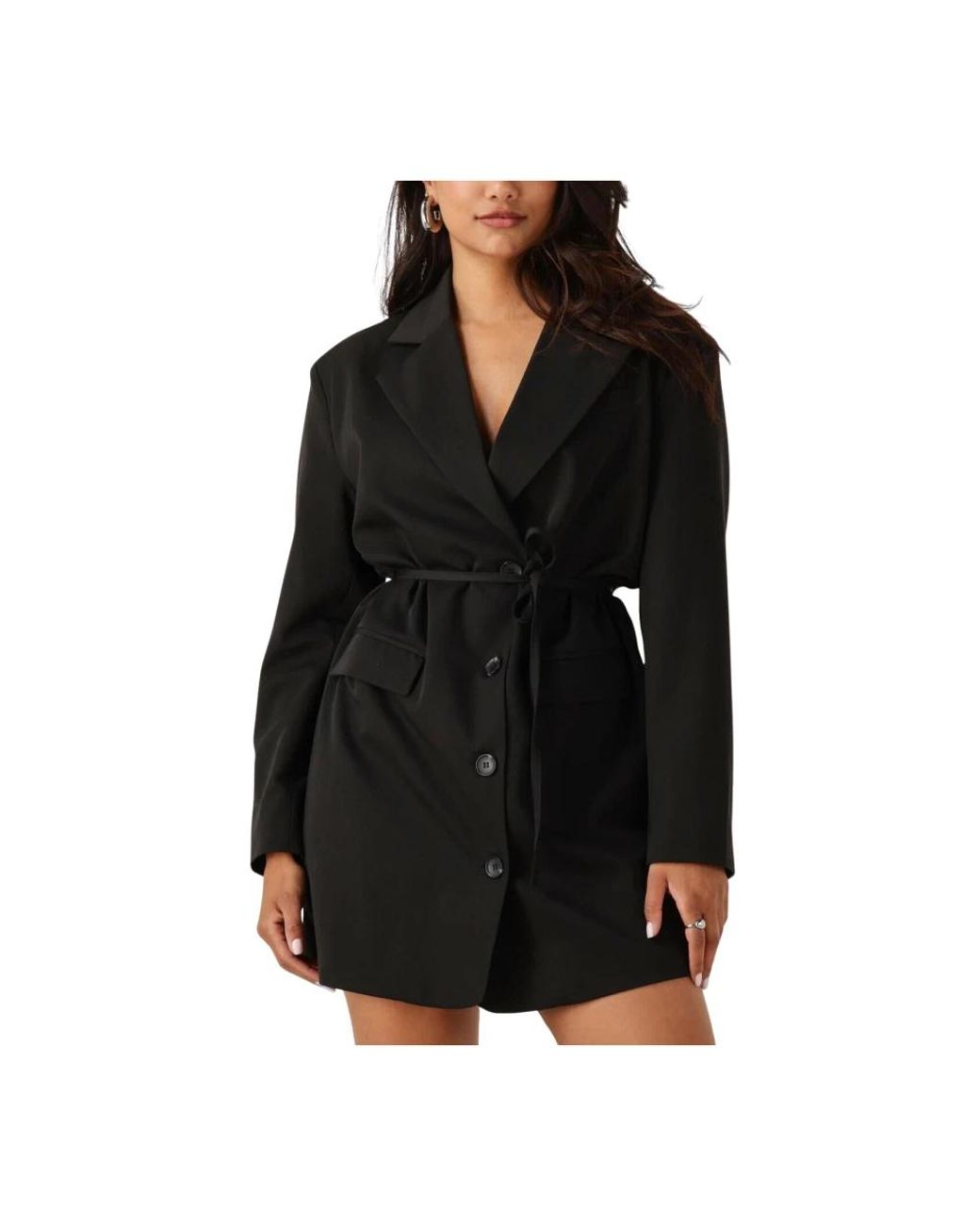 Another Label Kleedjes ,Zwart ,Chique Blazer Jurk Voor Herfst/Winter in het Black